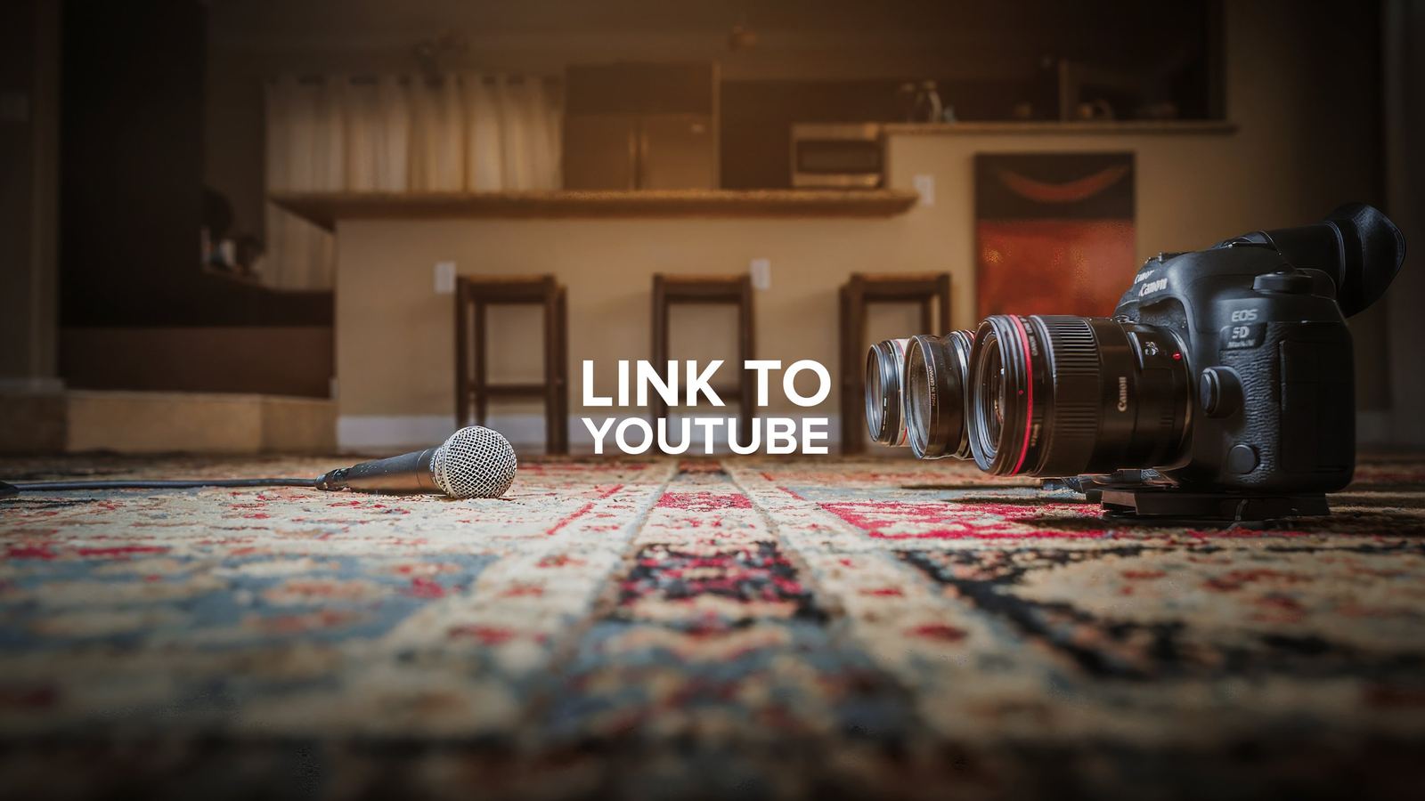 The Hi Sessions live room, set up with rugs and camera gear